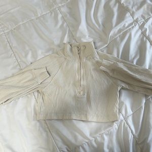 PLL long sleeve zip up crop top